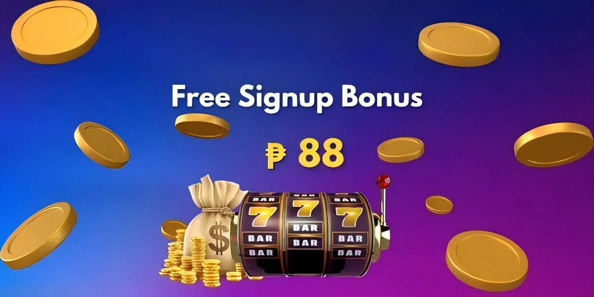 Google Play ST welcome banner: Free Signup Bonus 88 pesos with gold coins and a lucky 777 slot machine